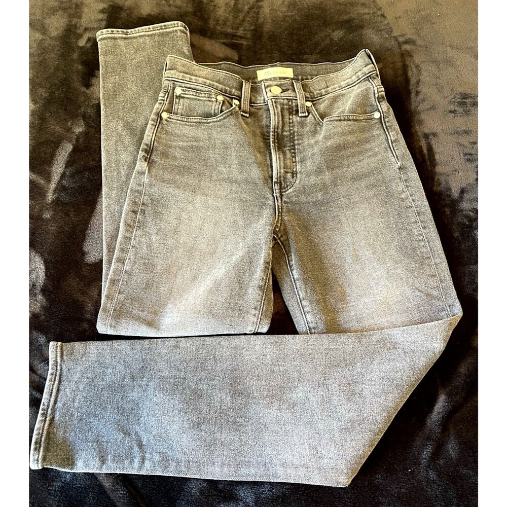 Madewell Womens The Perfect Vintage Jean Black Denim Straight Leg Size 24